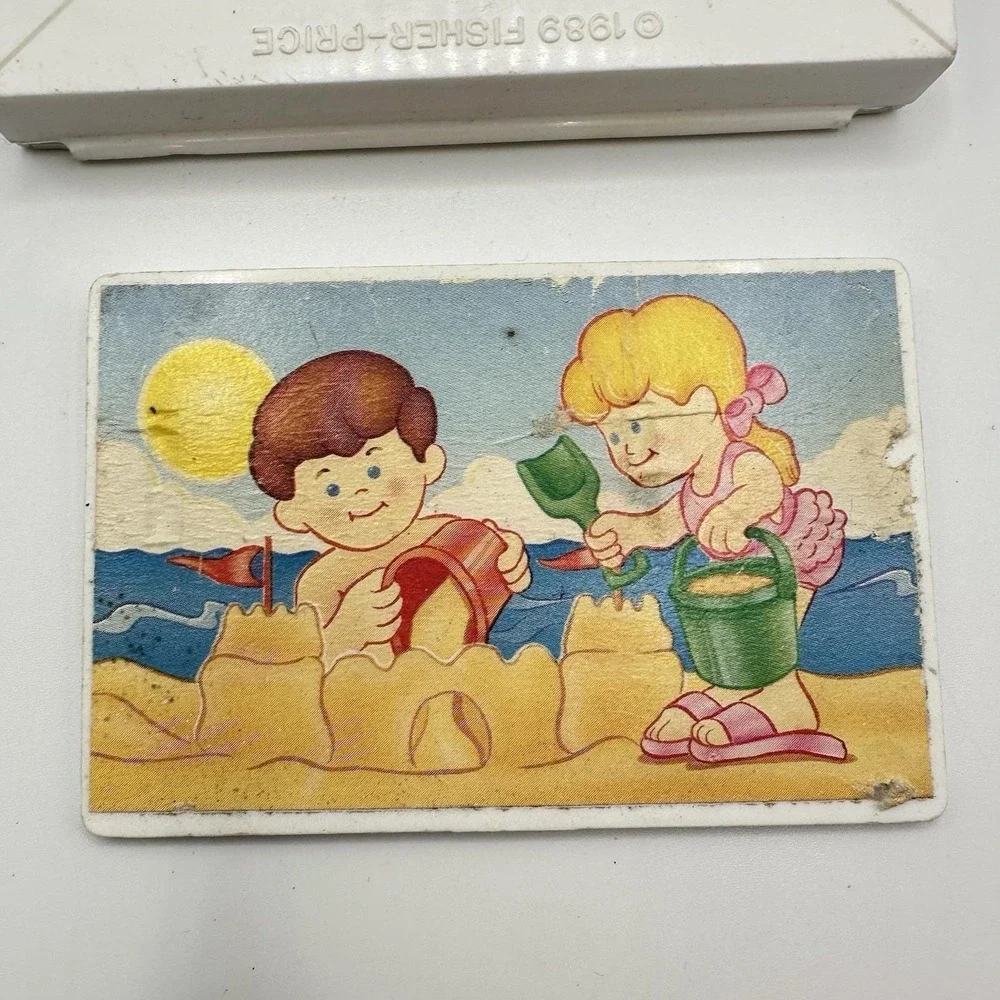 Vintage‎ 1989 Fisher Price Post Office Letters White Envelope Beach Postcard